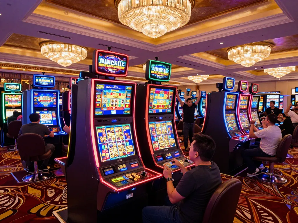 Excited players celebrating a jackpot win at 88BET's lively casino slot machines