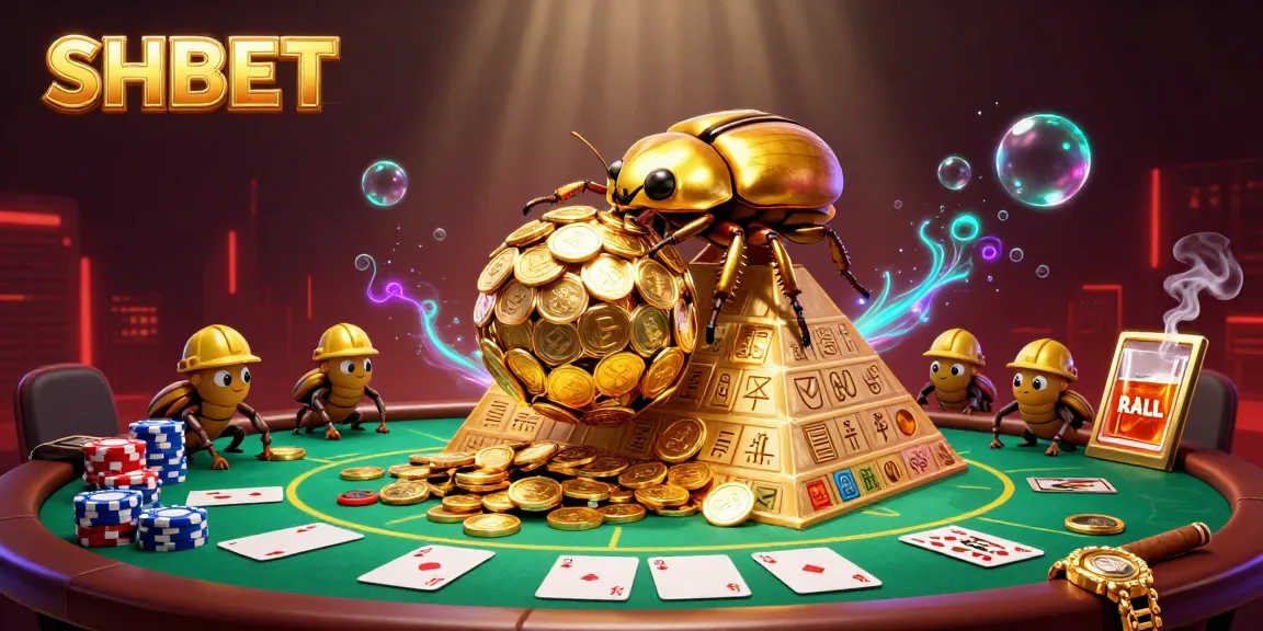 Experience thrilling gameplay at SHBET with vibrant 3D characters rolling golden coins in a dynamic casino scene.