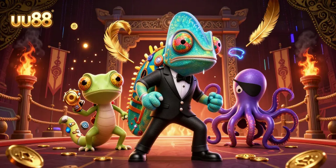 Spin and win at uu88 with colorful casino characters and vibrant gaming elements.