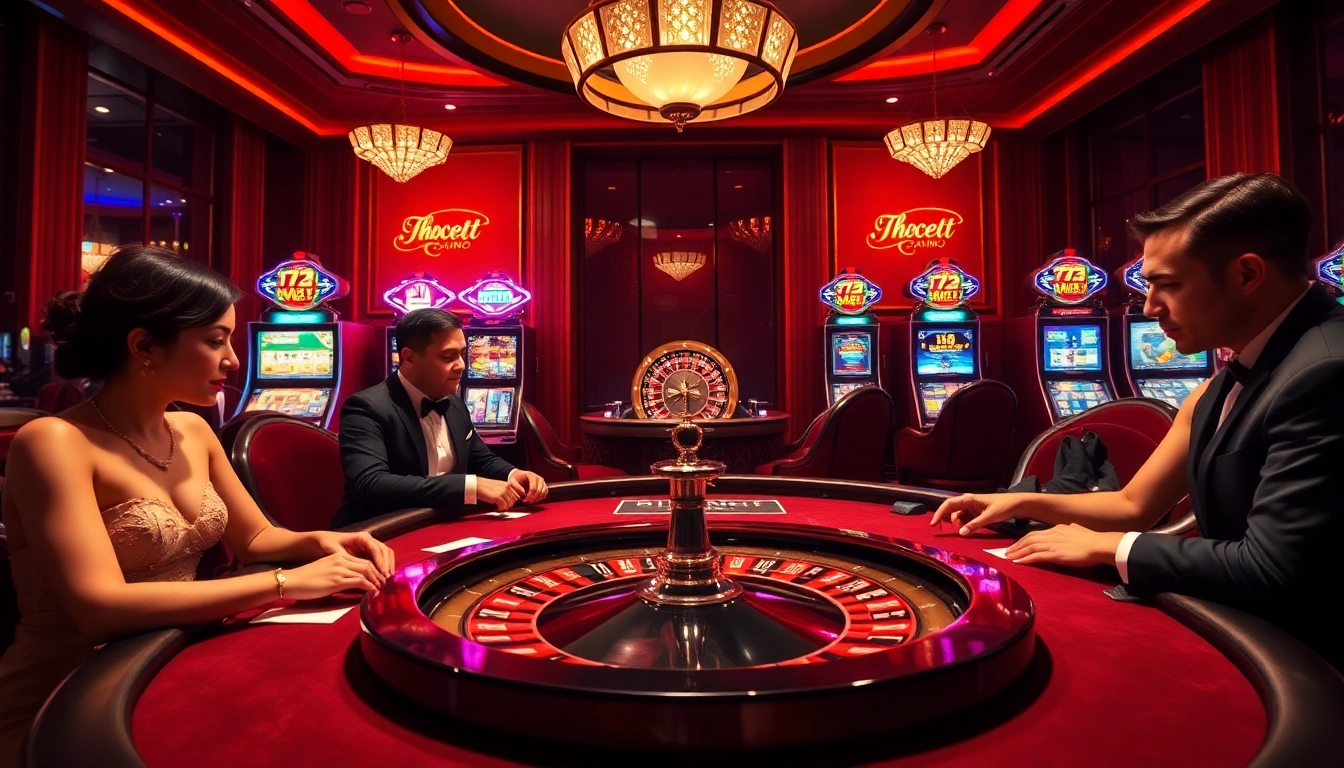 Experience the thrill of link vào thabet at a luxurious casino with elite players and vibrant games.